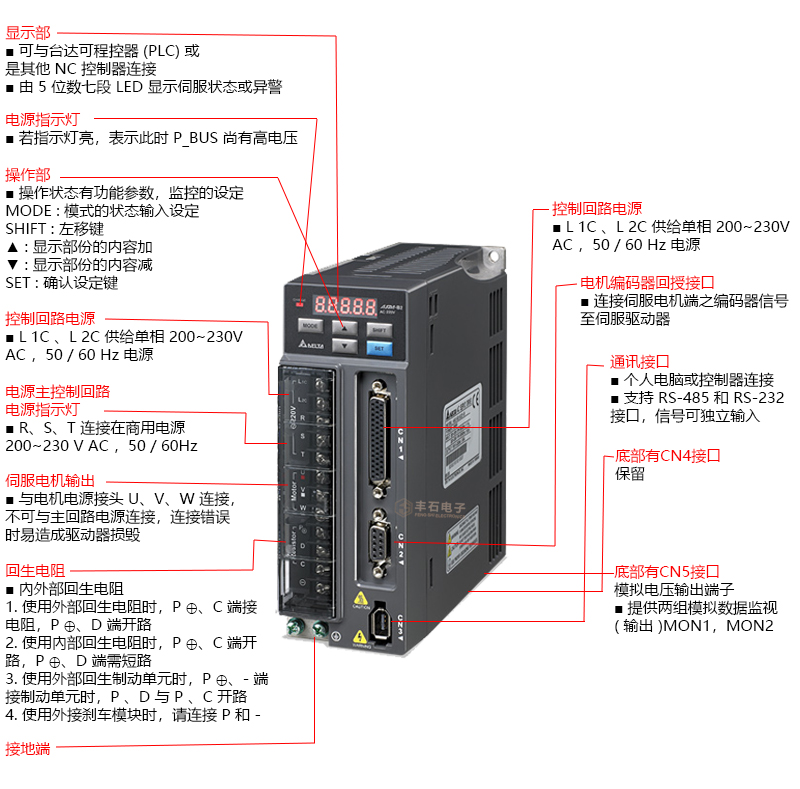 100W臺達(dá)伺服驅(qū)動器 ASD-B2-0121-B